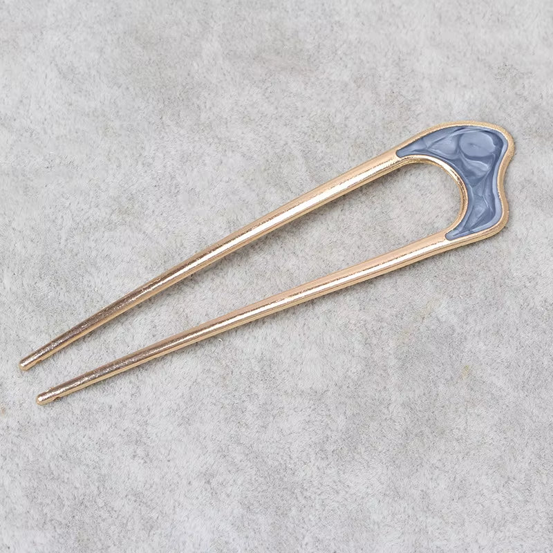 New Pearl Hairpins Korean U-Shaped Metal Shell Hair Clip Pins Women Girls Hair Sticks Bun Maker Hair Styling Accessories Gifts