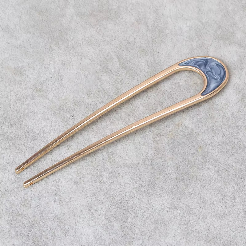 New Pearl Hairpins Korean U-Shaped Metal Shell Hair Clip Pins Women Girls Hair Sticks Bun Maker Hair Styling Accessories Gifts