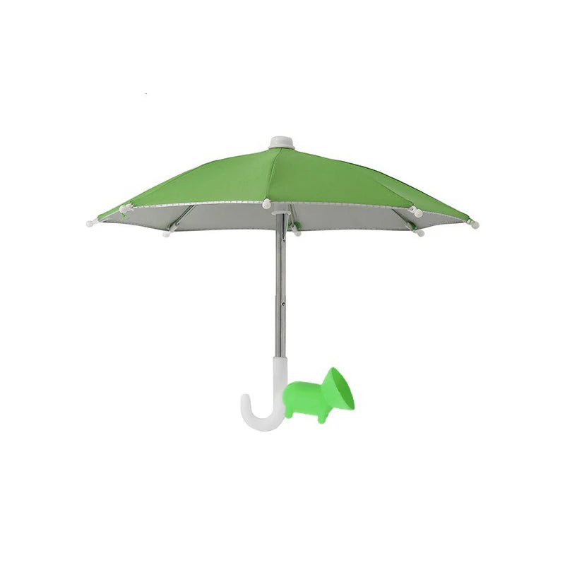 Mini Umbrella for Smart Phone with Suction Cup Holder, Outdoor Anti-Glare Sunshade Cover, Anti-Reflective Screen Protector 2025