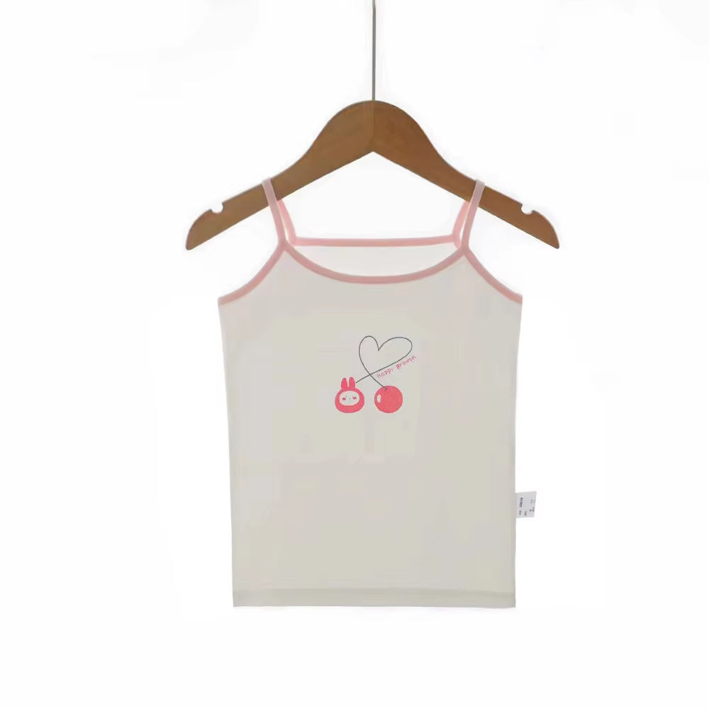 Summer Style Girl Underwear Kids Clothes Cotton Tank Tops for Girls Lace Girls Camisole Baby Undershirt 2-8T Teenager Singlets