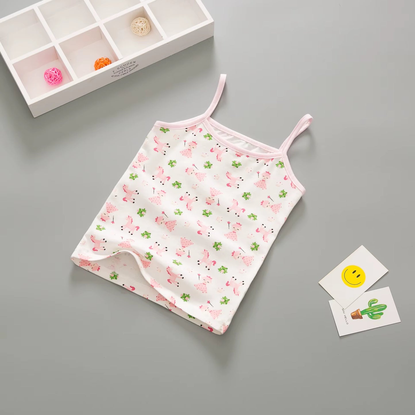 Summer Style Girl Underwear Kids Clothes Cotton Tank Tops for Girls Lace Girls Camisole Baby Undershirt 2-8T Teenager Singlets