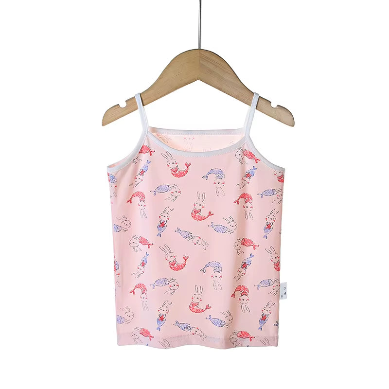 Summer Style Girl Underwear Kids Clothes Cotton Tank Tops for Girls Lace Girls Camisole Baby Undershirt 2-8T Teenager Singlets