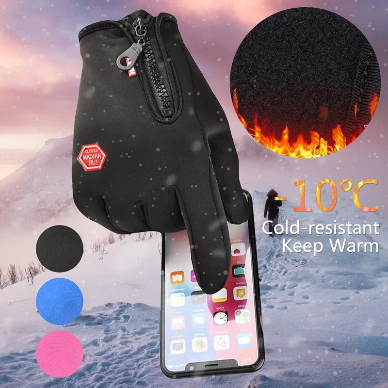 Winter Gloves for Men Women Warm Tactical Gloves Touchscreen Waterproof Hiking Skiing Fishing Cycling Snowboard Non-Slip Gloves