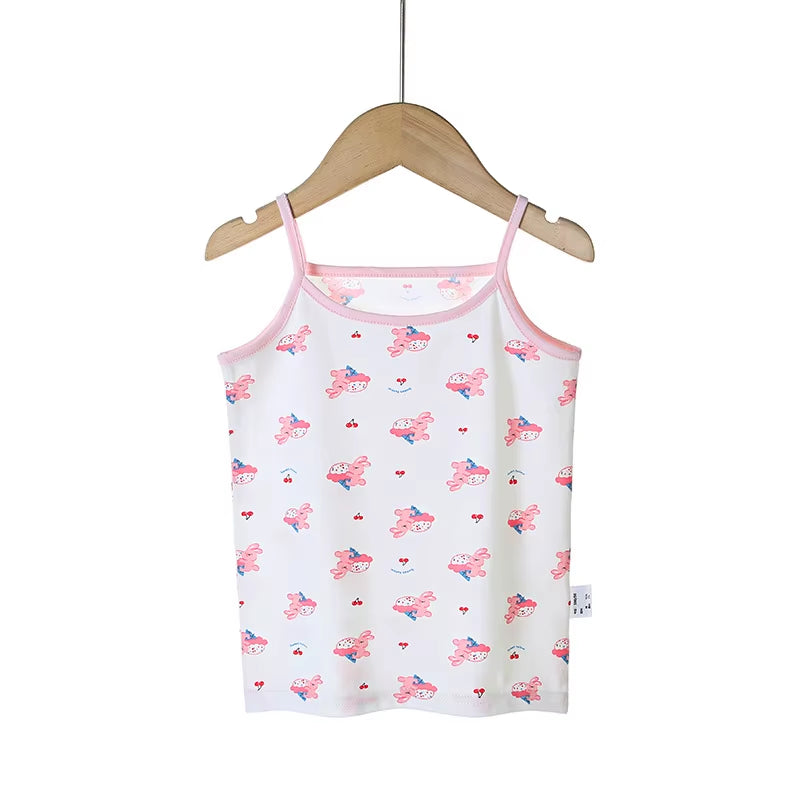 Summer Style Girl Underwear Kids Clothes Cotton Tank Tops for Girls Lace Girls Camisole Baby Undershirt 2-8T Teenager Singlets