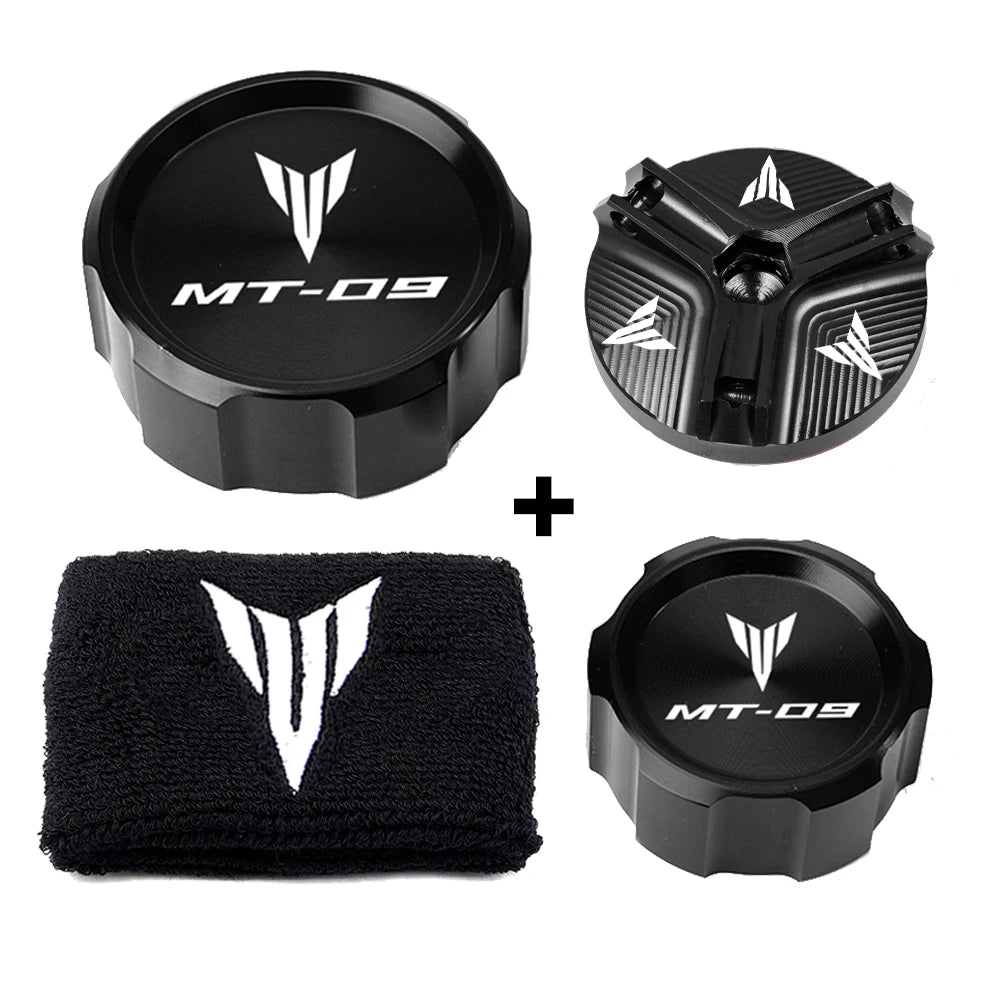 For Yamaha MT09 MT 09 MT-09 SP 2021-2024 2023Motorcycle Front Rear Brake Fluid Reservoir Cover Cap Sock Engine Oil Filler Cap