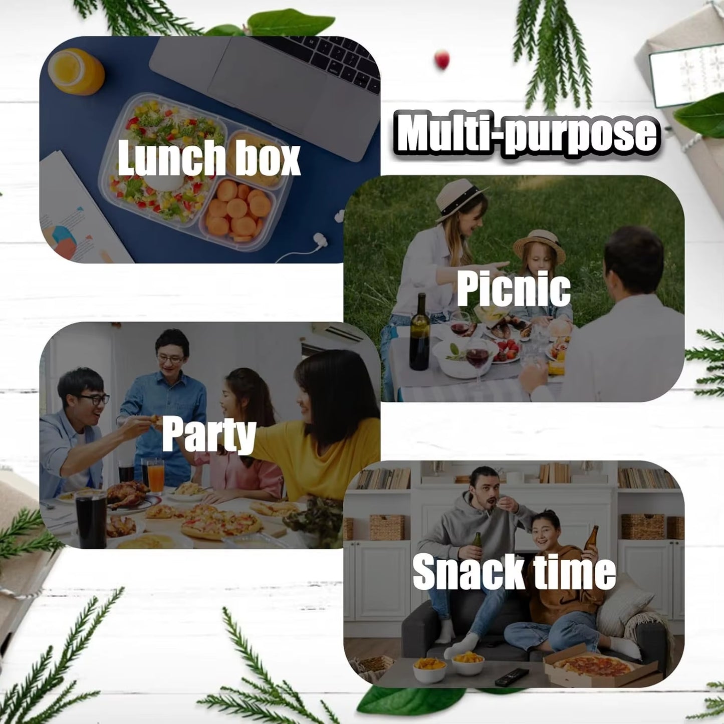 10/20Pcs Double Compartment Condiment Container with Lid Snack Containers for To-Go Sauce, Sampling, Travel Snack