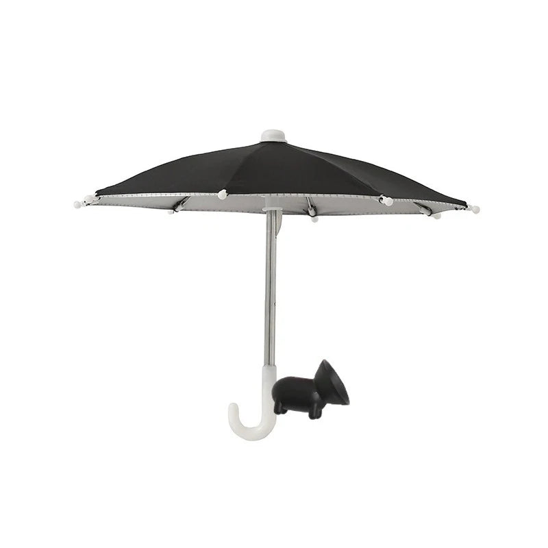 Mini Umbrella for Smart Phone with Suction Cup Holder, Outdoor Anti-Glare Sunshade Cover, Anti-Reflective Screen Protector 2025