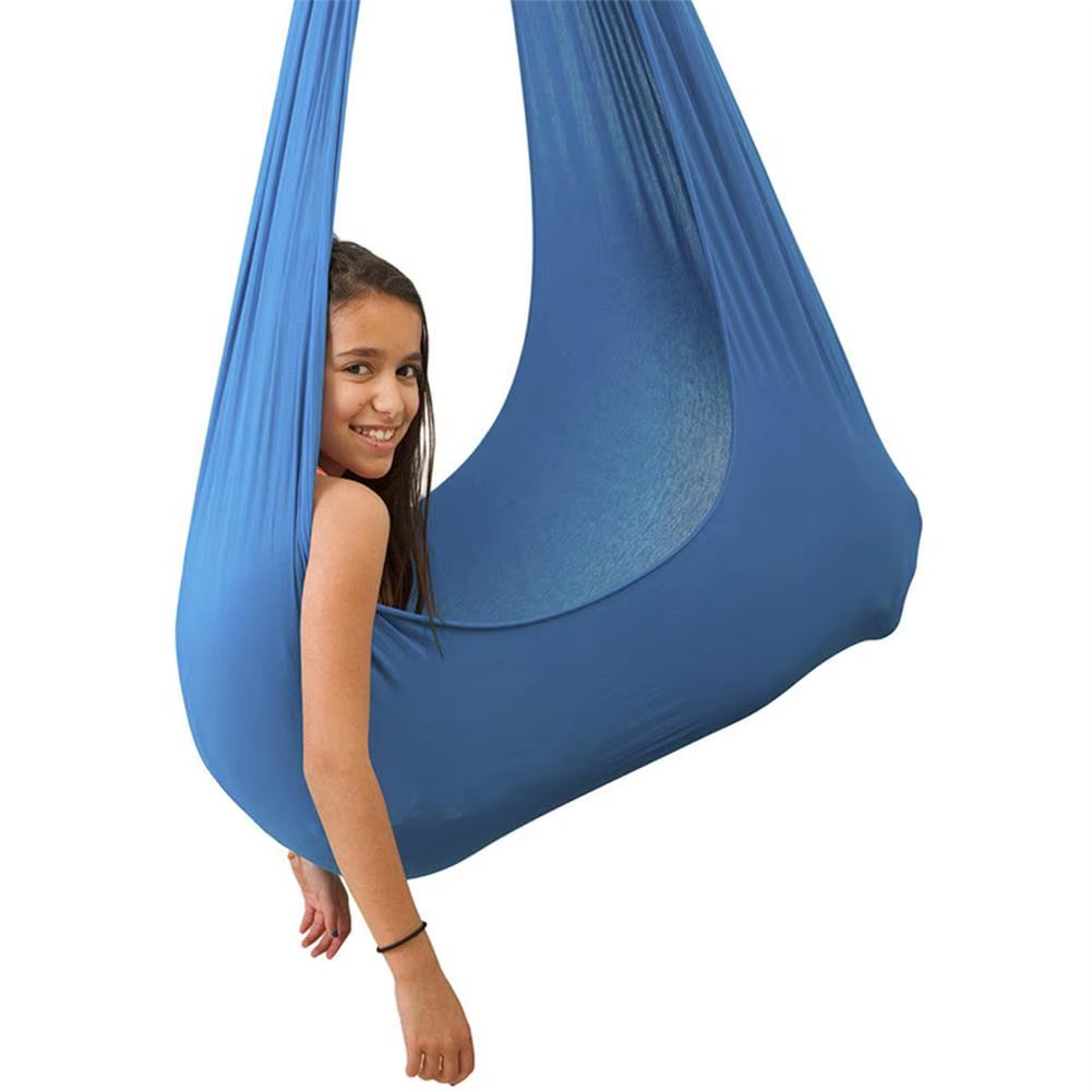 100*280CM Kids Therapy Swing Kids Cotton Swing Hammock for ADD Therapy Cuddle Sensory Child Therapy Elastic Parcel Steady Seat