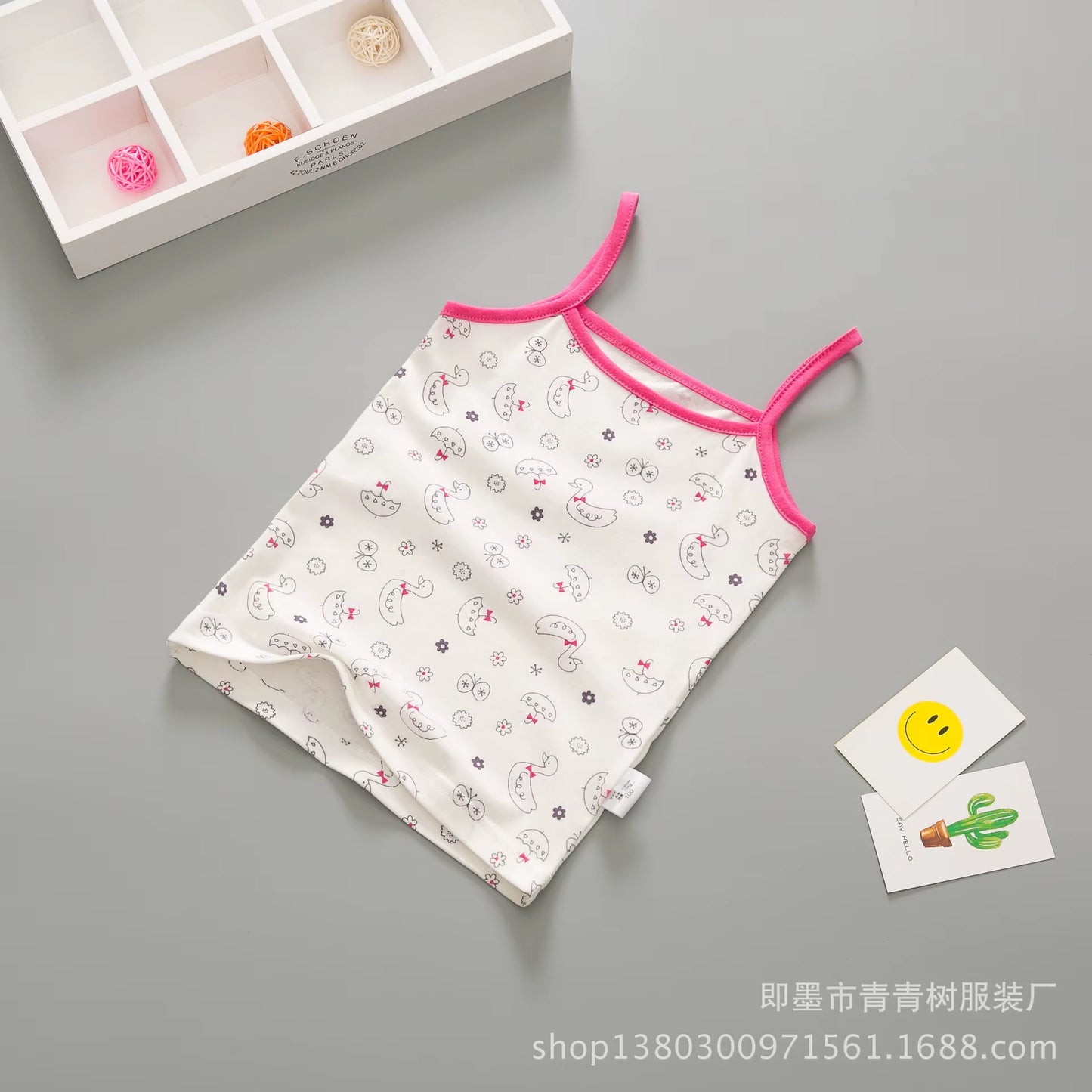 Summer Style Girl Underwear Kids Clothes Cotton Tank Tops for Girls Lace Girls Camisole Baby Undershirt 2-8T Teenager Singlets