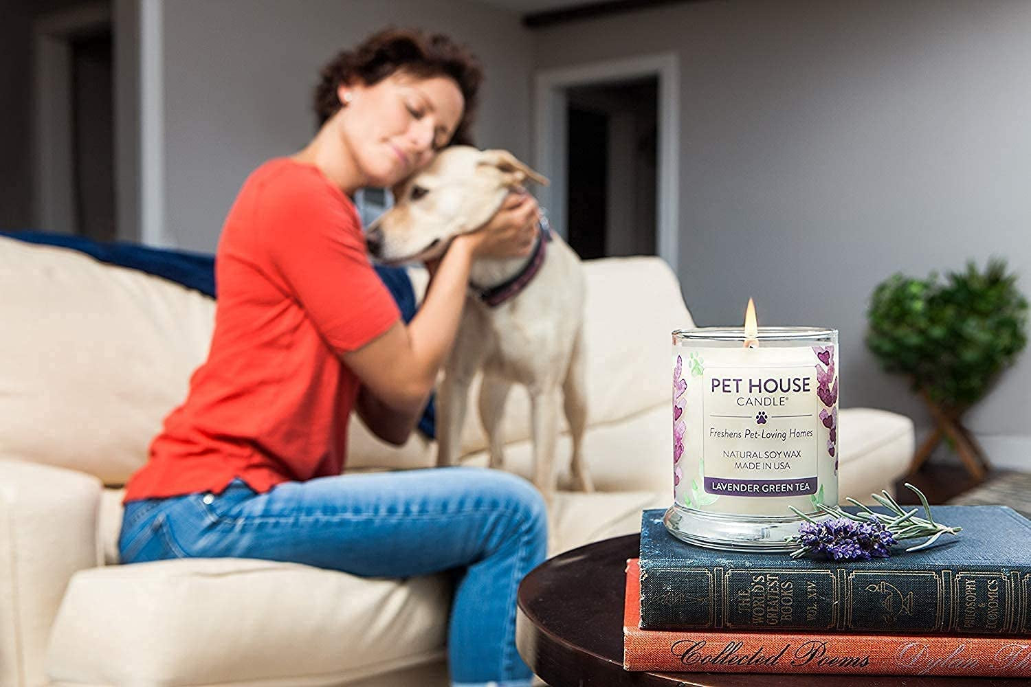 Pet House Fall Candles, Long Lasting, Clean Burning, Soy Wax Scented Candles for Pet Odor, Pumpkin Spice, 2 Pack