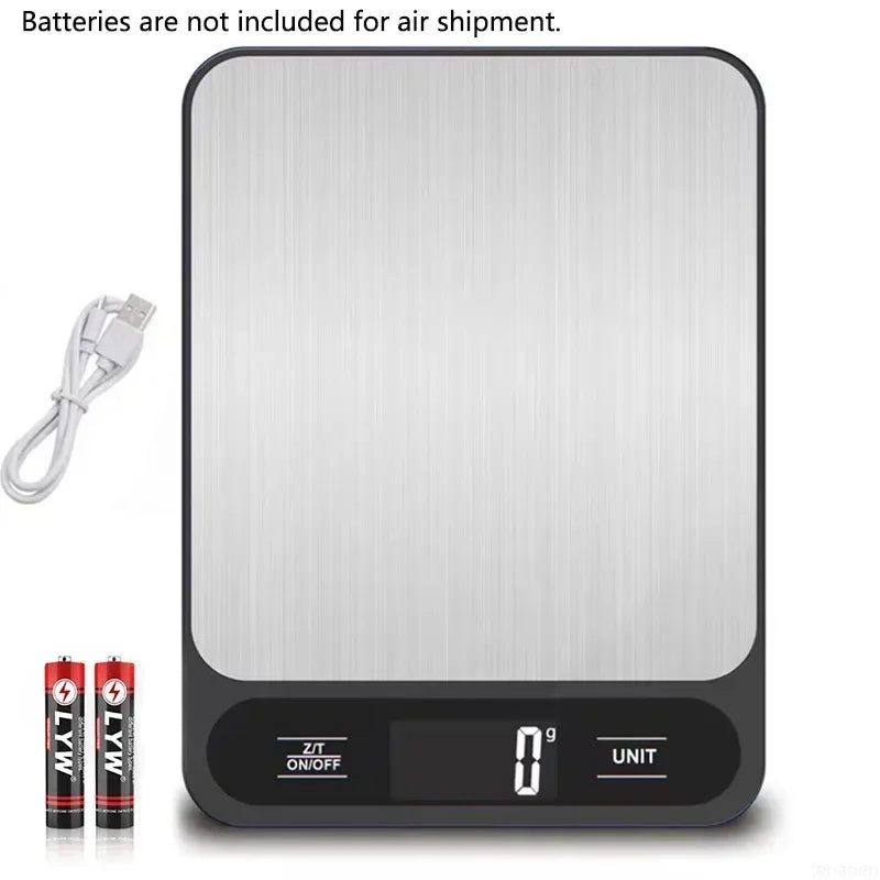 Digital Kitchen Scale 10Kg/1G Weight Scale Usb Food Coffee Scales Smart Electronic Waterproof Digital Scale for Baking and Cook