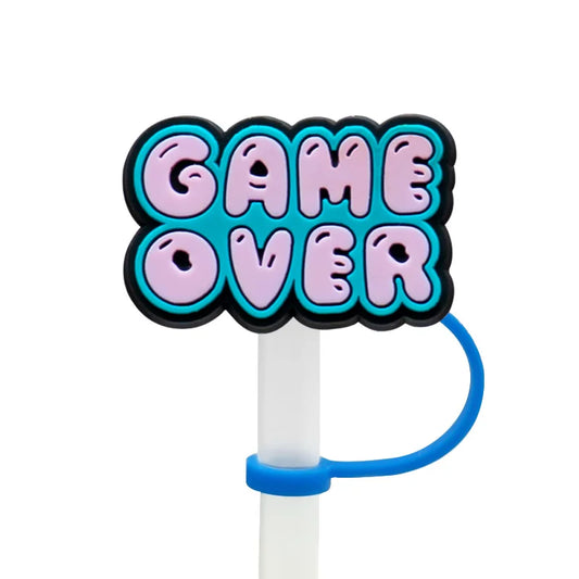 1PCS Silicone Straw Covercap Word Accessories for Tumbler Cup,8Mm Splashproof Straw Topper,Dustproof Straw Cap Drinking Tip