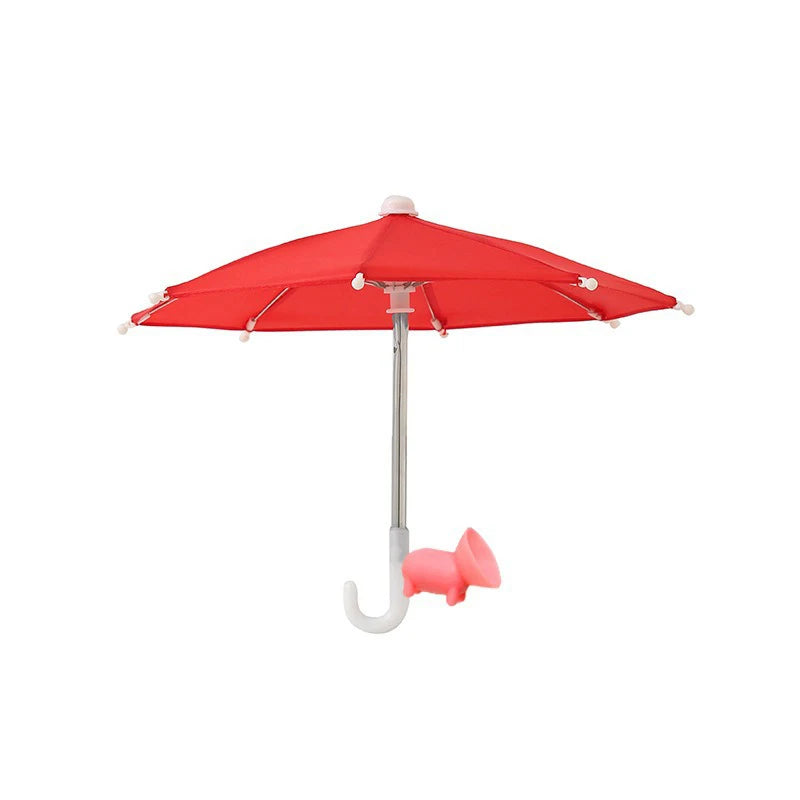Mini Umbrella for Smart Phone with Suction Cup Holder, Outdoor Anti-Glare Sunshade Cover, Anti-Reflective Screen Protector 2025