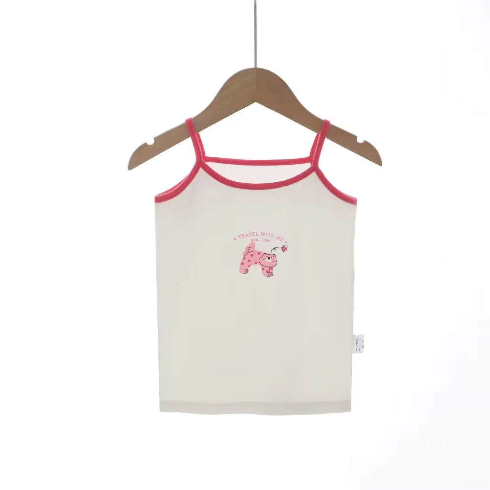 Summer Style Girl Underwear Kids Clothes Cotton Tank Tops for Girls Lace Girls Camisole Baby Undershirt 2-8T Teenager Singlets