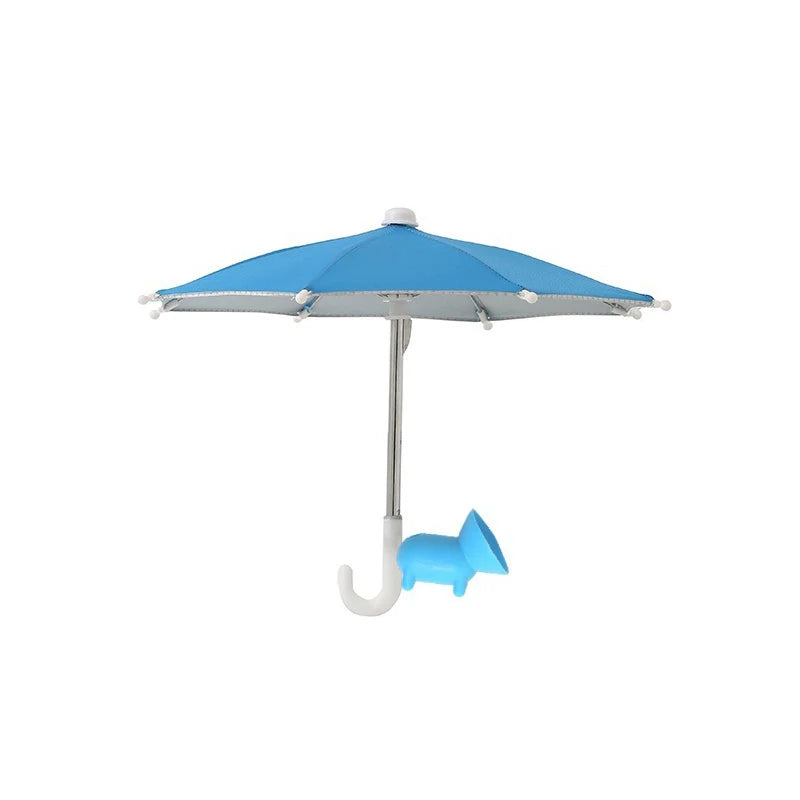 Mini Umbrella for Smart Phone with Suction Cup Holder, Outdoor Anti-Glare Sunshade Cover, Anti-Reflective Screen Protector 2025