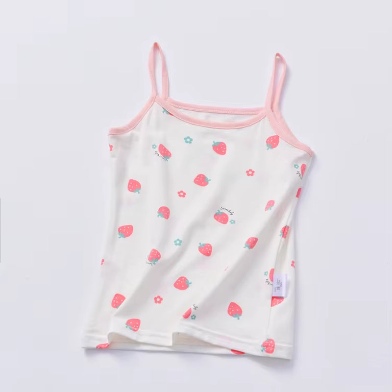 Summer Style Girl Underwear Kids Clothes Cotton Tank Tops for Girls Lace Girls Camisole Baby Undershirt 2-8T Teenager Singlets