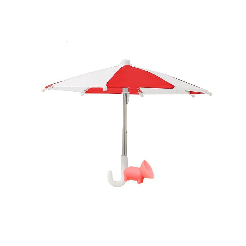Mini Umbrella for Smart Phone with Suction Cup Holder, Outdoor Anti-Glare Sunshade Cover, Anti-Reflective Screen Protector 2025
