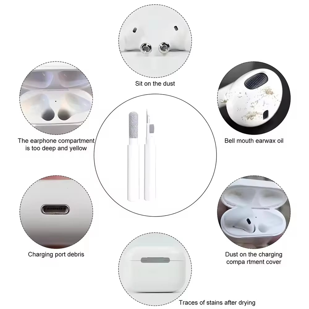 Cleaning Pen for Cleaner Kit Set Compatible with Airpods Pro 1 2 Wireless Earphone Cleaning Tools for Bluetooth Headset