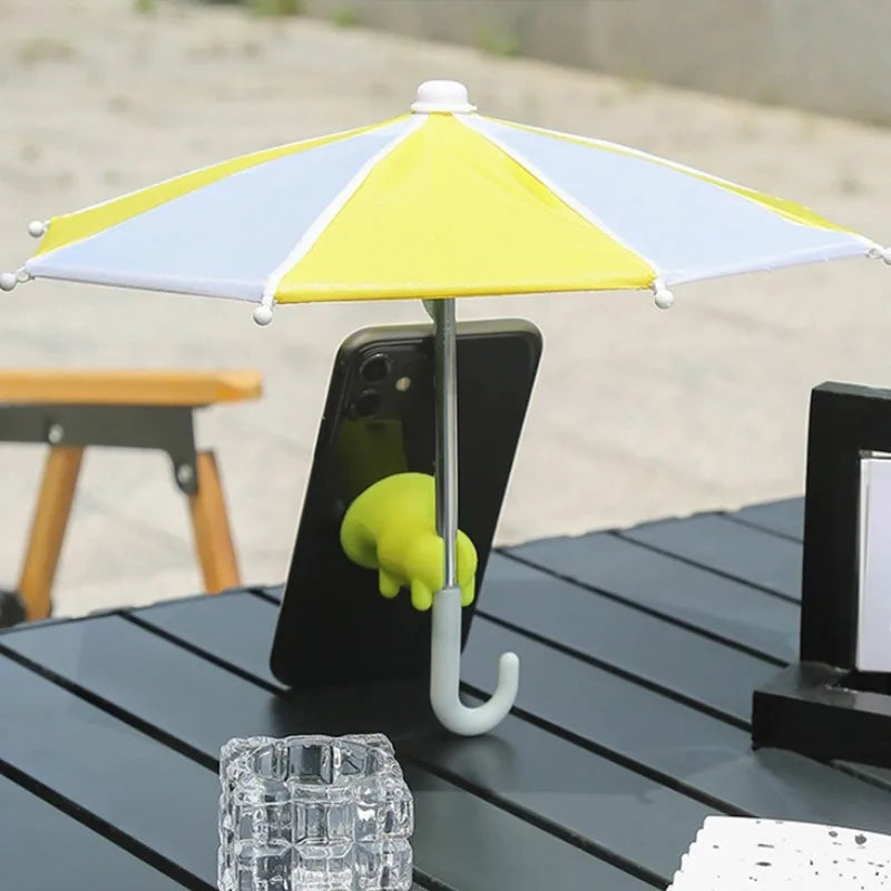 Mini Umbrella for Smart Phone with Suction Cup Holder, Outdoor Anti-Glare Sunshade Cover, Anti-Reflective Screen Protector 2025