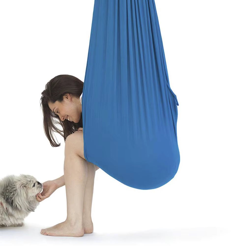 100*280CM Kids Therapy Swing Kids Cotton Swing Hammock for ADD Therapy Cuddle Sensory Child Therapy Elastic Parcel Steady Seat