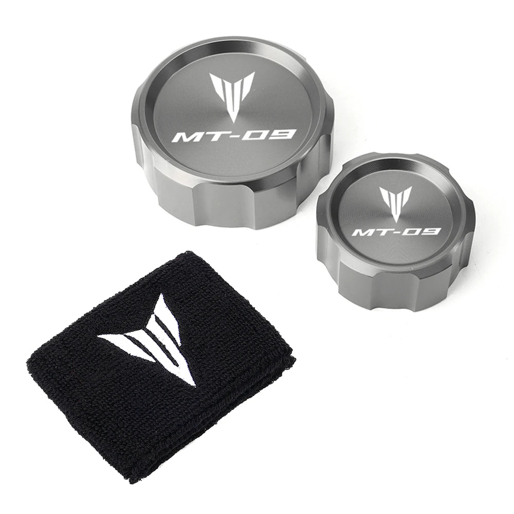 For Yamaha MT09 MT 09 MT-09 SP 2021-2024 2023Motorcycle Front Rear Brake Fluid Reservoir Cover Cap Sock Engine Oil Filler Cap