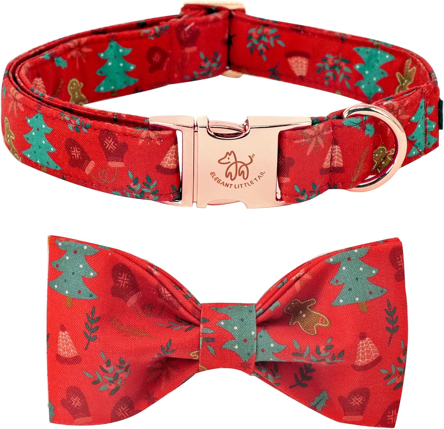 Christmas Dog Collar,Puppy Collar, Male or Female Dog Collar with Bow Adjustable Soft Bow Tie Dog Collars for Medium Dogs