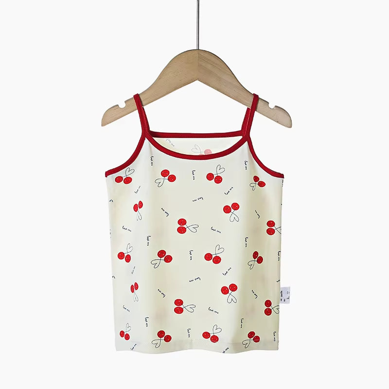 Summer Style Girl Underwear Kids Clothes Cotton Tank Tops for Girls Lace Girls Camisole Baby Undershirt 2-8T Teenager Singlets