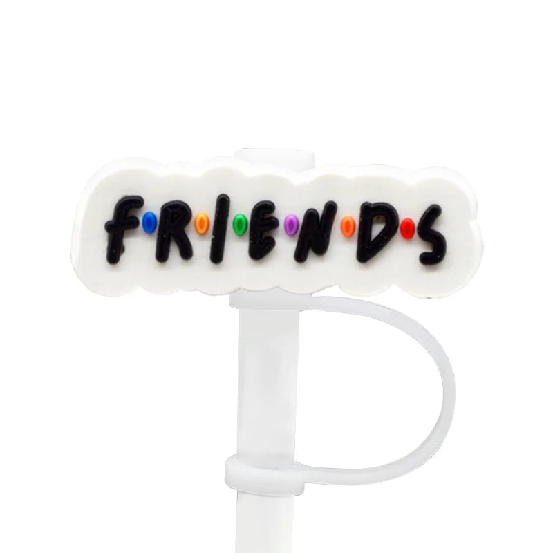 1PCS Silicone Straw Covercap Word Accessories for Tumbler Cup,8Mm Splashproof Straw Topper,Dustproof Straw Cap Drinking Tip