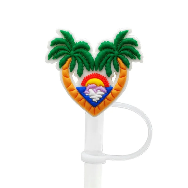 1PCS Silicone Straw Covercap Word Accessories for Tumbler Cup,8Mm Splashproof Straw Topper,Dustproof Straw Cap Drinking Tip