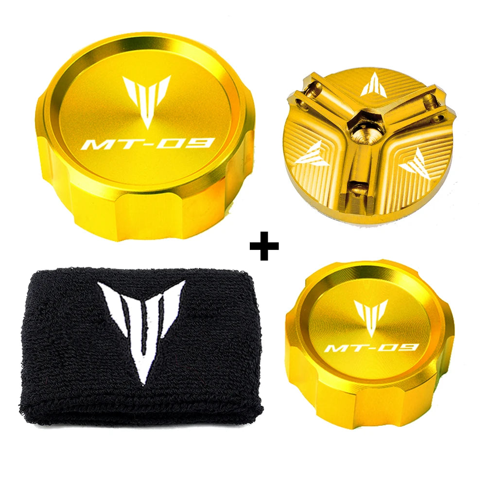 For Yamaha MT09 MT 09 MT-09 SP 2021-2024 2023Motorcycle Front Rear Brake Fluid Reservoir Cover Cap Sock Engine Oil Filler Cap