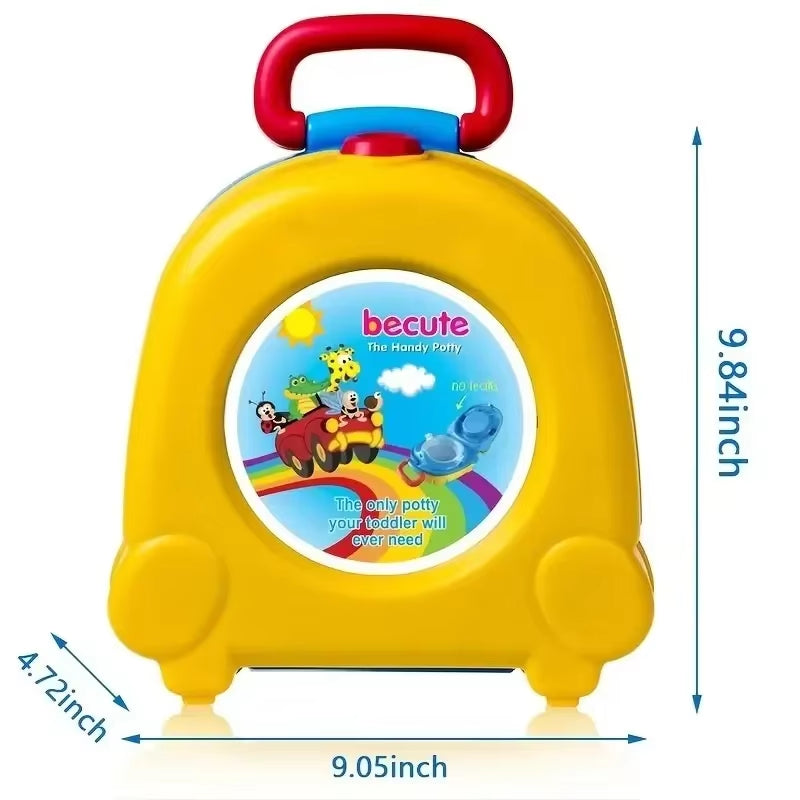 Foldable Travel Potty Seat for Kids Portable Potty Training Toilet Cartoon Pattern Covers for Camping Car Outdoor Use