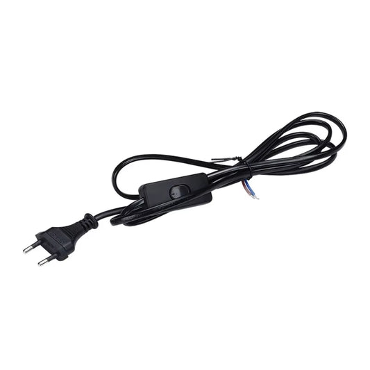 EU/US Plug LED Tube Power Extension Cable Desk Lamp Power Cord with On/Off Switch LED Light Fixture Cable Drop Shipping