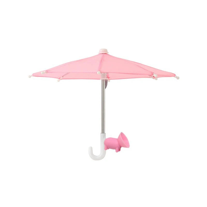 Mini Umbrella for Smart Phone with Suction Cup Holder, Outdoor Anti-Glare Sunshade Cover, Anti-Reflective Screen Protector 2025